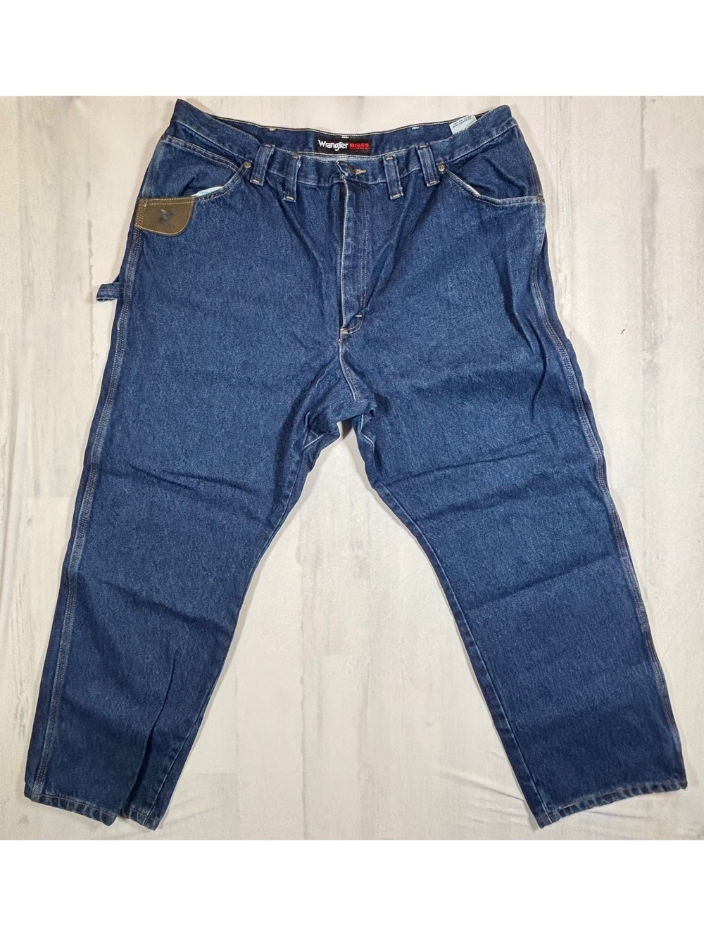 Wrangler RIGGS Workwear Jeans Mens 44x30 Blue Carpenter Utility Work Denim NWOT